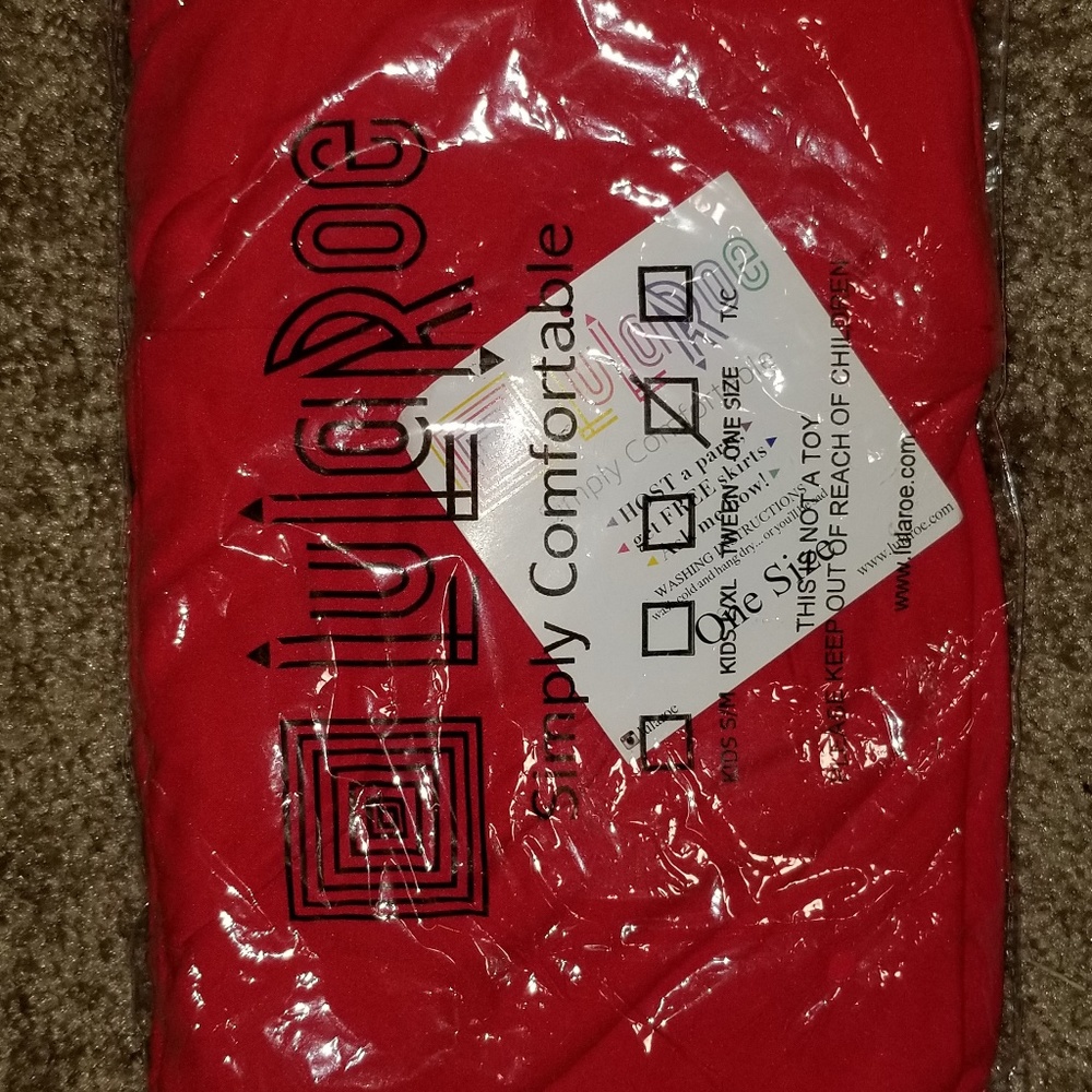 Brand New LuLaRoe One Size Red Leggings